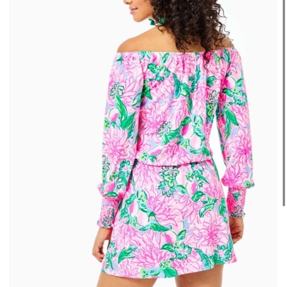 New Lilly Pulitzer Lana Skort Romper in Pink Blossom Size Small - Picture 2 of 5